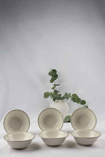 By Bone Porselen Tessera 6’lı Porselen Çorba Kasesi 15 cm 350 cc | Bowl Salat...