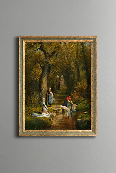 epiqart Laundry Women - Vintage Patterned Painting - Slim Model