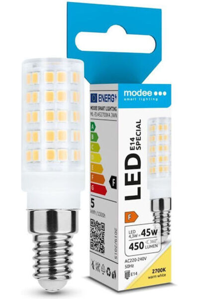Other Modee Lighting Λάμπα LED 4.3W 140mm Για ντουί E14 Θερμό Λευκό 450lm Κωδ...