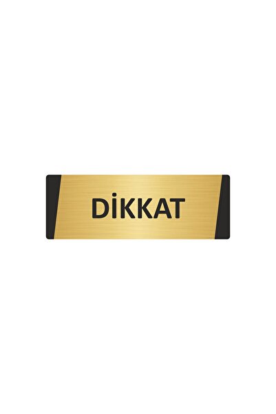 Özarslan Dizayn لافتة تحذير معدنية 7×20 سم لون ذهبي