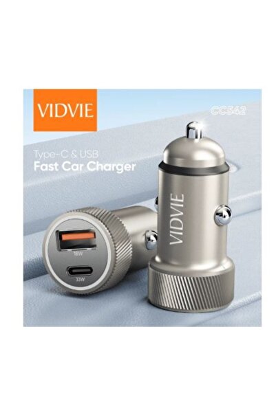 Vidvie Type-C & USB Fast Car Charger