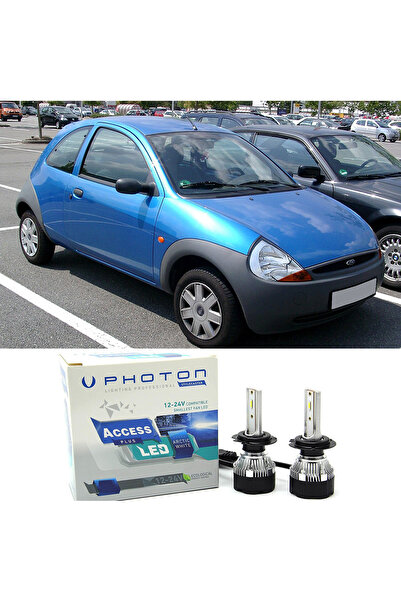 Photon Ford Ka Led Xenon Uzun + Kısa Far Ampulü H4 Access Yeni Seri Beyaz 1997+