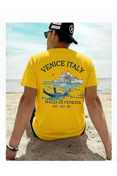 New Shine Venice Italy Printed Cotton T-Shirt