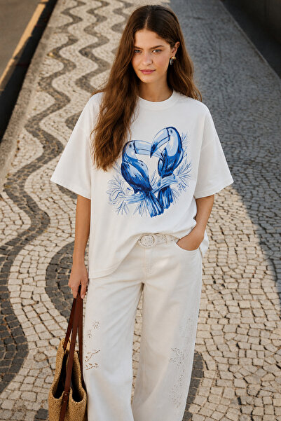 Jose Clothing Oversized Short-Sleeve Printed T-Shirt