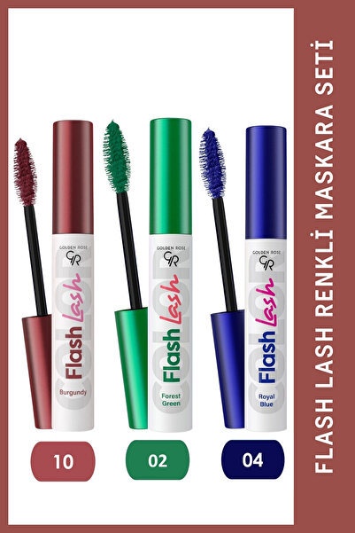 Golden Rose Flash Lash Renkli Maskara Seti No:10-02-04