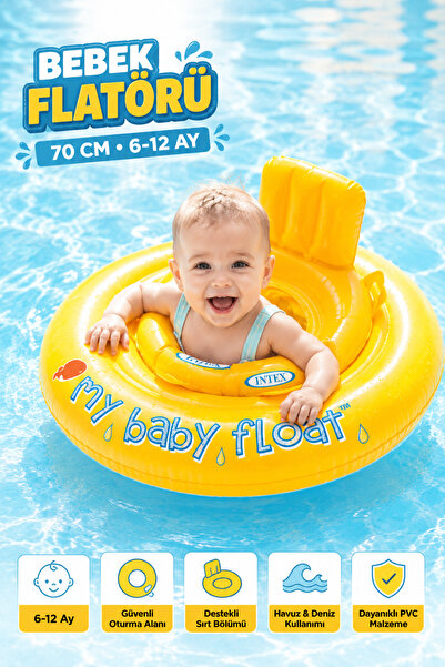 YILDIRIM OYUNCAK Bebek Flatörü 70cm – 6-12 Ay Güvenli Oturaklı Şişme Bebek Si...