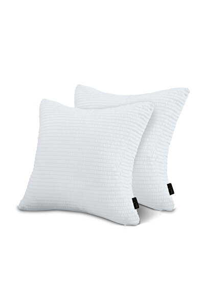 Siesta Zen Soft Filled Cushion with Seersucker Elegant Stripe Removeable Zipp...