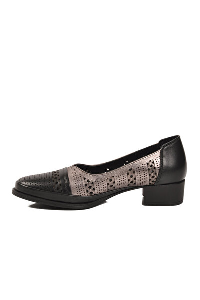 Venüs Pantofi casual de damă din piele naturală negru-platină 1709280Y Z