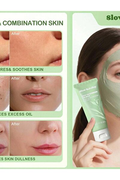 Slow Sunday Slow Sunday Green Tea Cleansing Clay Mask Facial Mask Deep Cleans...