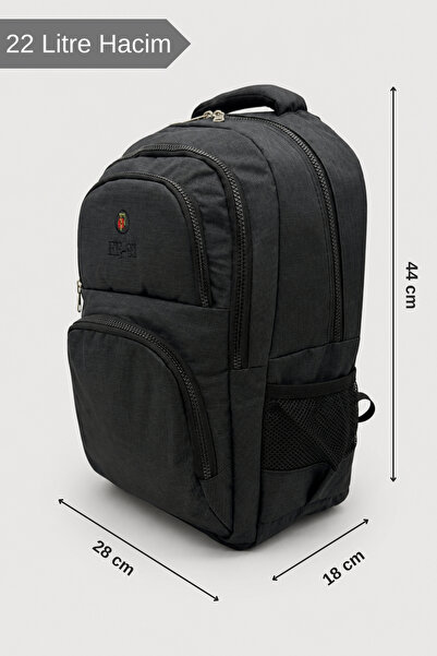 LÖFFLER Rucsac școlar impermeabil căptușit, unisex, cu mai multe compartiment...