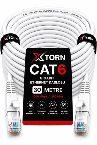 torn Cat6 Ethernet Cable 30 Meters Rj45 Lan Internet Modem Router Computer Cable