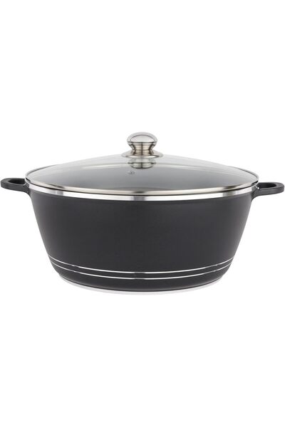 Urban URBANNX Non-Stick Aluminium Die Cast Casserole, 36 cm Size, Black