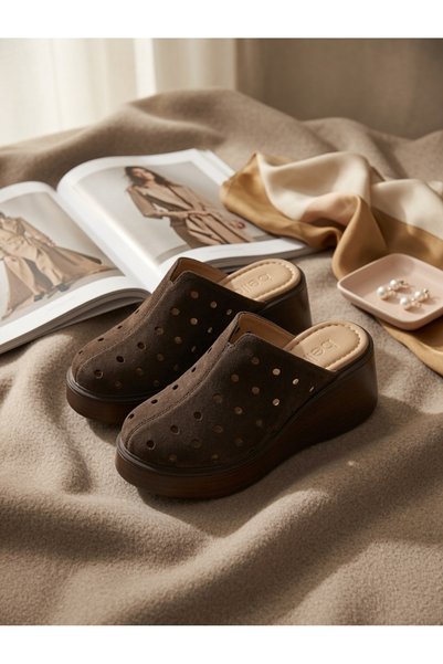 Kemal Aygün - Genuine Leather Women's Slippers