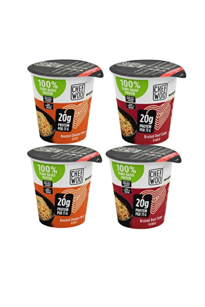 chef woo Chef Woo Ramen Box - High Protein Variety - 4 Pieces of 2 Flavors