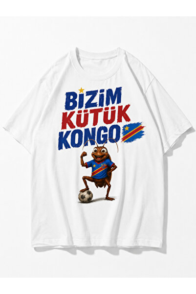 Violon White Our Log Congo Design Printed Oversize T-Shirt