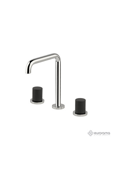 Eurorama OSO Μπαταρία Νιπτήρα Θερμομικτική 3 οπών Chrome