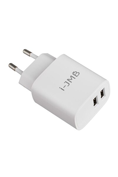 Jumbo Încărcător priză cu 2 porturi USB, 2.1A, alb, pentru telefon mobil și t...