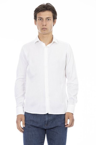 Baldinini Trend Camasa barbati cu maneca lunga, croiala slim fit, bumbac, Bal...