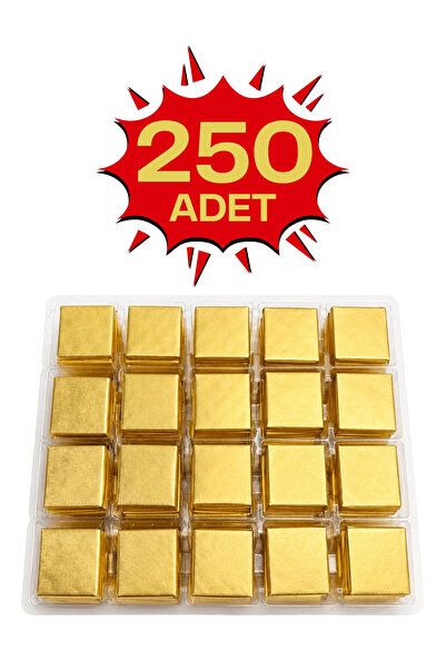 Altın Sargılı Sütlü Madlen 250 Adet İkramlık Çikolata