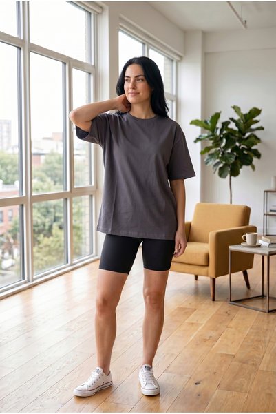ODİN ATLAS Women's Smoked Color Summer Favorite Comfortable Fit Oversize T-Shirt