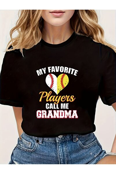 1001 Line My Favorite Players Call Me Baseball/Softball Grandma Letter Print ...