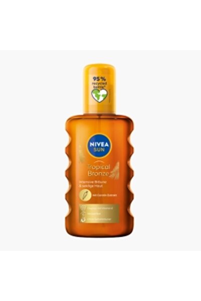 NIVEA Ulei spray de plajă cu extract de morcov Tropical Bronze 200 ml SPF 6