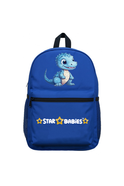 STAR BABiES حقيبة ظهر للأطفال - دينو - أزرق داكن - 16 بوصة/41 سم