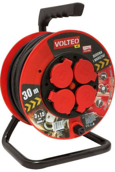 Volteo Cablu prelungitor impermeabil 3 x 2.5mm²/20m Roșu Cod: VT-420-2025