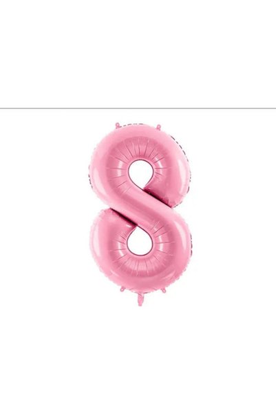 Partydeco Balon din folie numărul „8” 86cm Roz