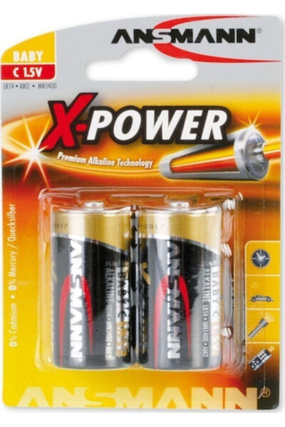 ANSMANN Baterie alcalină X-Power C 1.5V 2 bucăți Cod: 5015623