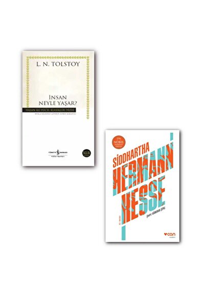 TÜRKİYE İŞ BANKASI KÜLTÜR YAYINLARI 2 Kitap.İnsan Neyle Yaşar+Siddhartha