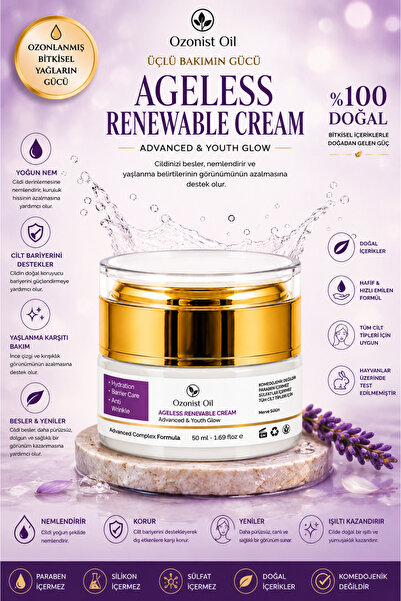 OZONİSTOİL Ageless Renewal Cream Yaşlanma Karşıtı Yüz Kremi 50 ml | Kırışıklı...