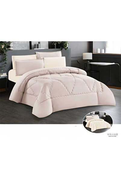 ALMIAAD Nefren Summer Plain Double-Sided Bedspread 6-Piece Set Features a Mod...