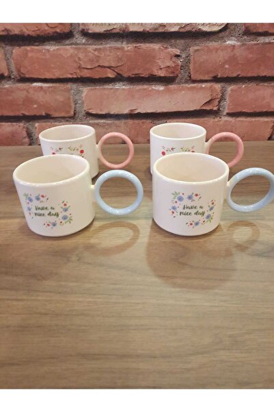 Keramika 4 LÜ ÇAY FİNCANI DESENLİ DİJİTAL BASKI
