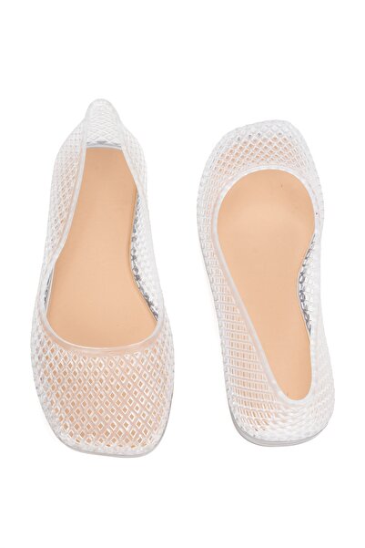OZYO Ducie London Transparent Blunt-Toe Sandals