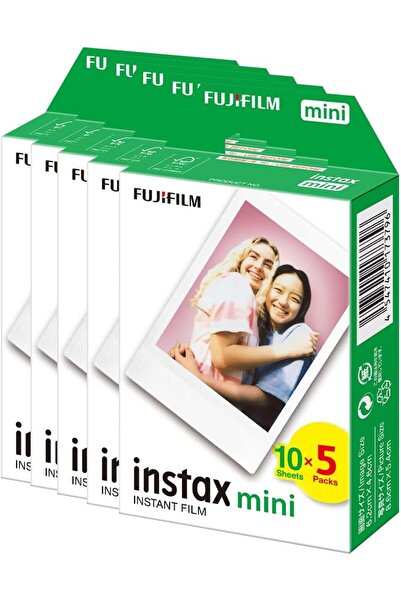 Instax فيلم فوجي فيلم ميني الفوري - حافة بيضاء (50 صورة) |   عبوة اقتصادية (5×10) - فيلم فقط