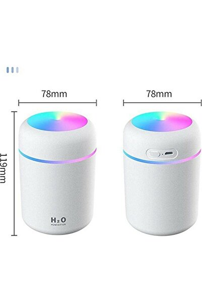 NEVVALİFE Araç ve Oda Hava Nemlendirici USB Buhar Makinesi Işıklı Oda Araç Ar...