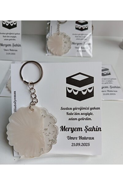SevgiliAtolyemm Kartlı Anahtarlıklı Kabe Hediyeliği (10 adet)
