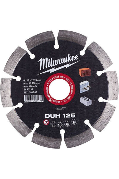 Milwaukee Disc diamantat DUH125 125mm Disc de tăiere Materiale de construcții...