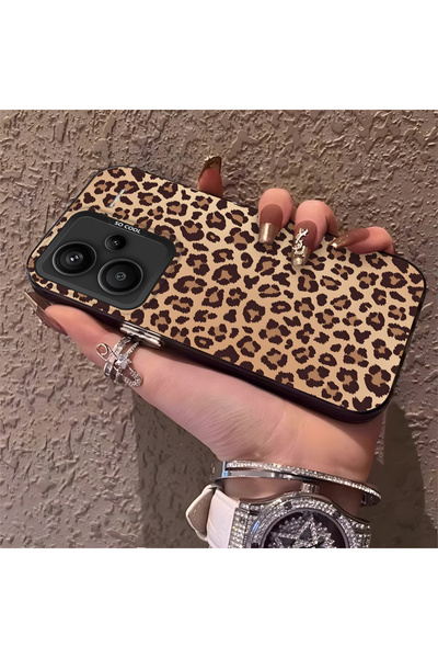 SLIMFELT Redmi Note 13 Pro Plus+ 5G Uyumlu Yüksek kaliteli retro klasik leopa...