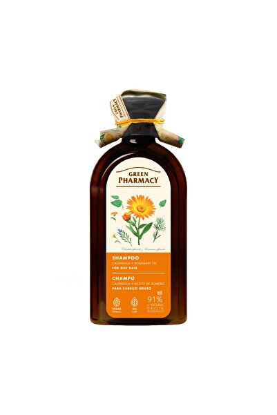 Green Pharmacy Σαμπουάν για λιπαρά μαλλιά, με καλέντουλα και αιθέριο έλαιο δε...
