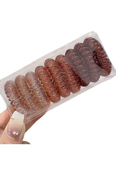 OEM Elastice de par din silicon, rezistente, anti rupere, maro, set 9 buc