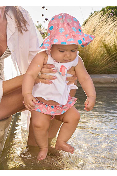 MAYORAL Kız Bebek 3'lü Baskılı Bikini Takımı Somon 1636