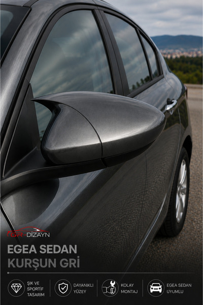 GR-Dizayn FİAT EGEA SEDAN 2015+ ARACA ÖZEL BOYALI YARASA AYNA KAPAĞI A+ (KURŞ...