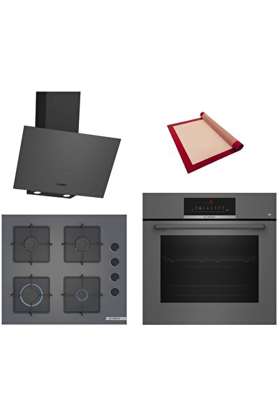 Bosch Grey 3 lü Ankastre Set 625 ( HBJ559EH6T - POP6C9P31O - DWK64PJ70T ) - 3...