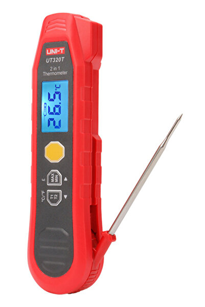 OEM UNI-T ψηφιακό θερμόμετρο 2 in 1 UT320T, -40~300 °C, IP54