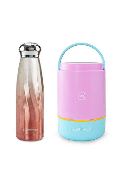 Hydrobrew Triple Decker Stainless Steel Lunch Box 900ml w/ Double Wall Stainl...