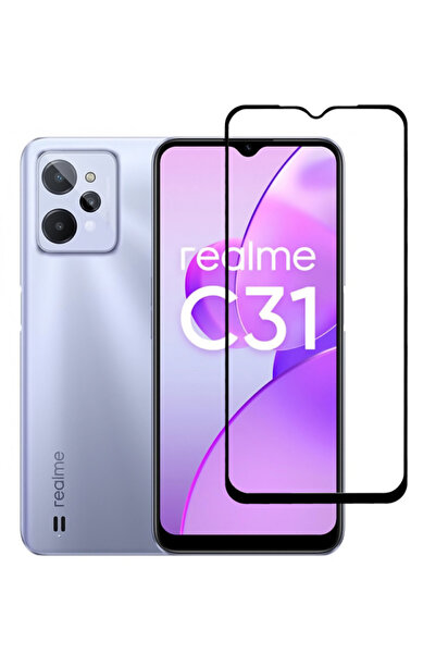 POWERTECH σκληρυμένο γυαλί 5D TGC-0580, Realme C31, πλήρης επικόλληση, μαύρο