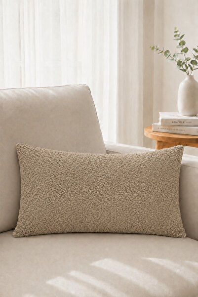Rolivs Bukle Decorative Throw Pillow 30X50 cm - Baltaşı