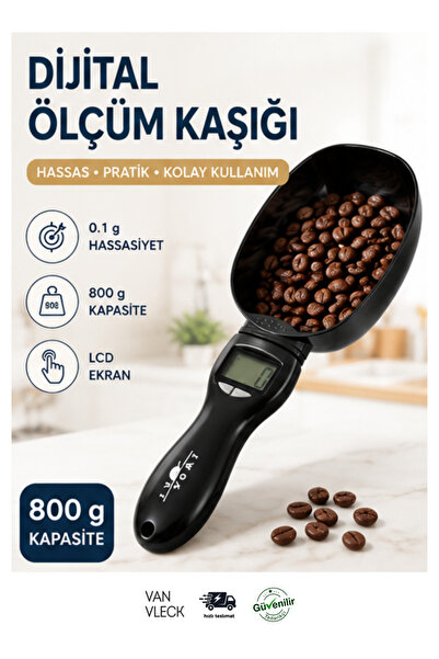 VAN VLECK 800 Gr Dijital Ölçüm Kaşığı – 0,1 Gr Hassasiyetli Elektronik Mutfak...